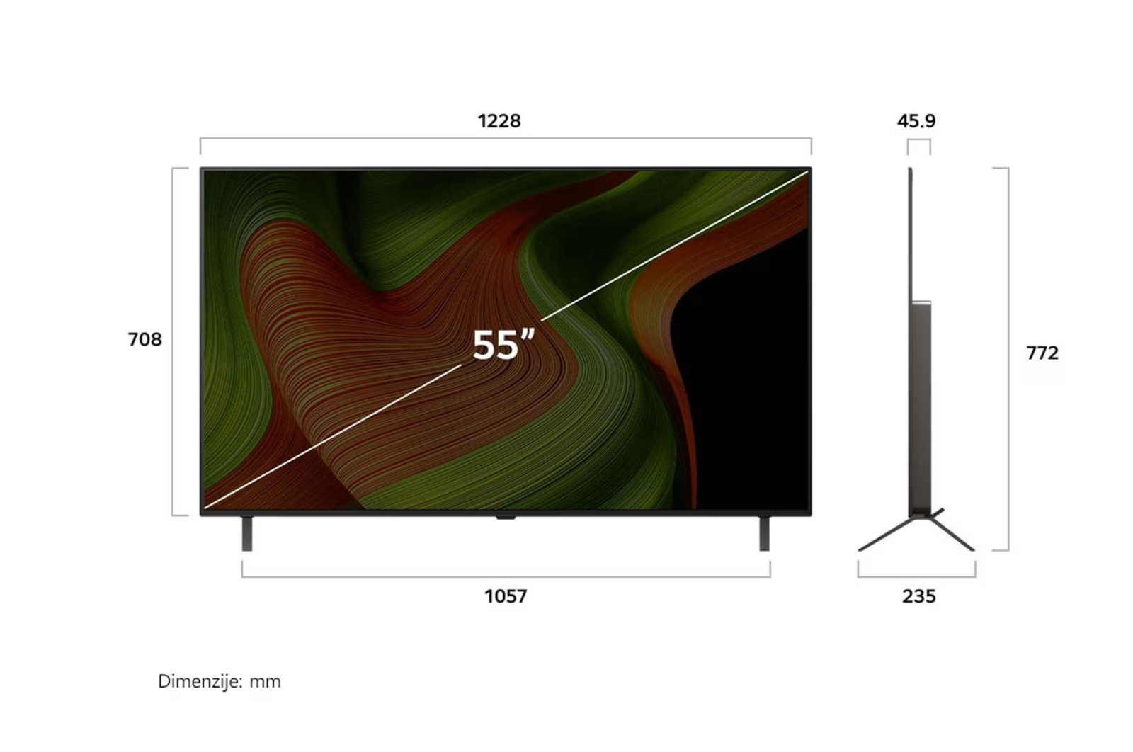 LG TV OLED OLED55B53LA slika 5