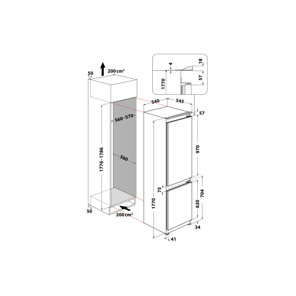 WHIRLPOOL ugradbeni  Frizider ART 6711 SF2 slika 2