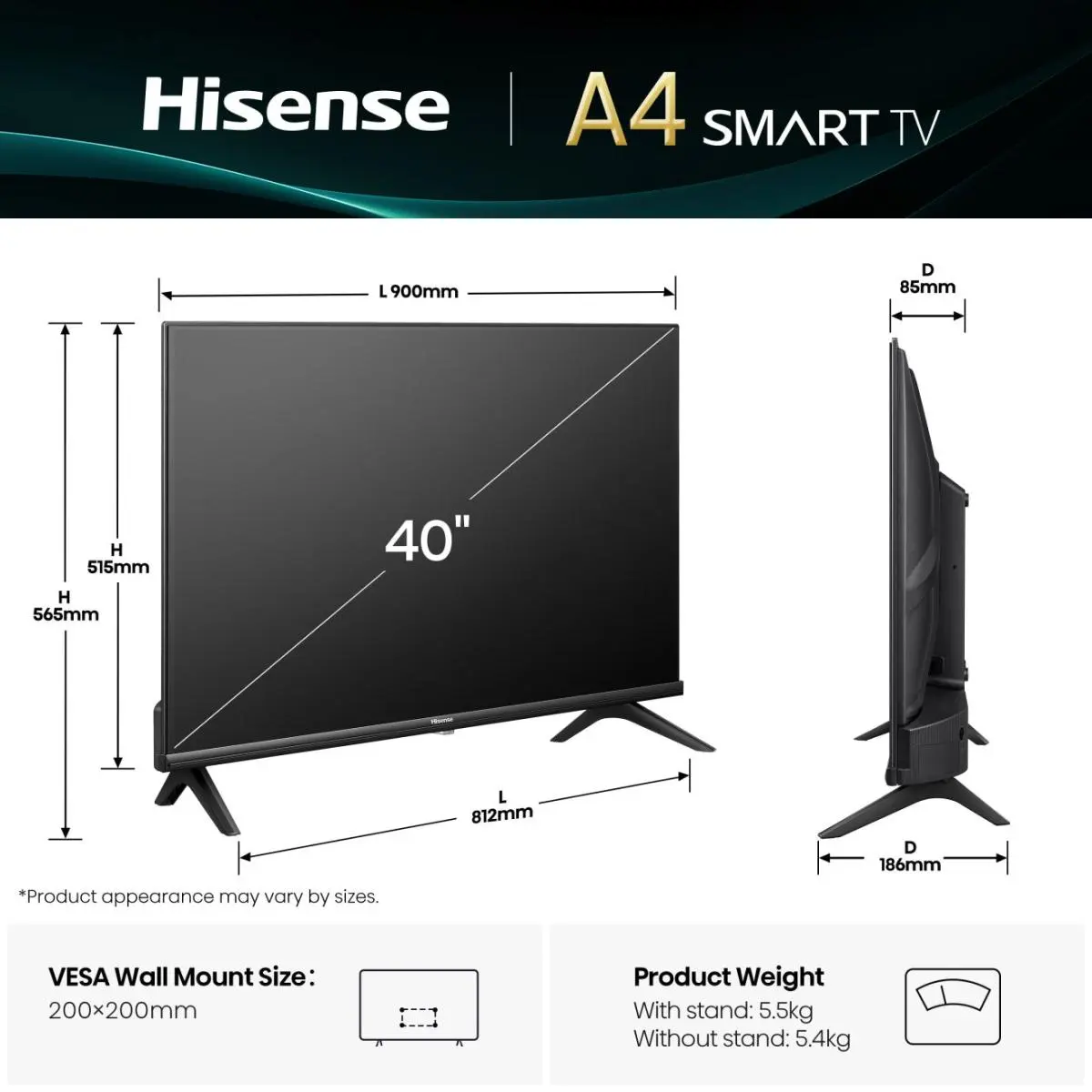 HISENSE TV LED 40A4Q slika 2